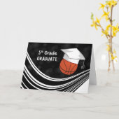 Fifth Grade Afstuderen Basketbal Pet met Zwart Kaart (Gele Bloem)