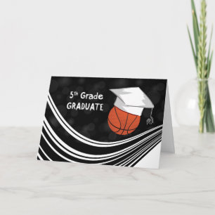 Fifth Grade Afstuderen Basketbal Pet met Zwart Kaart