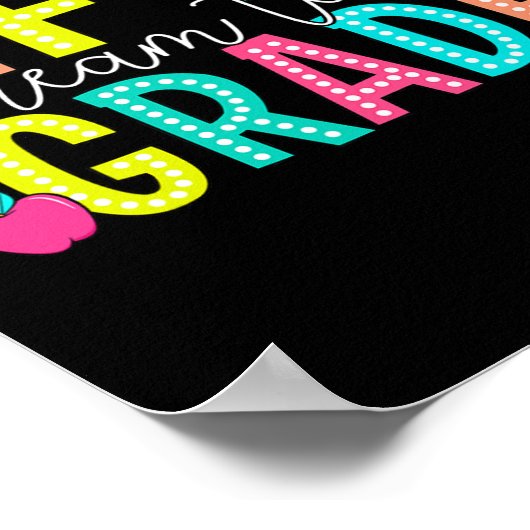 Fifth Grade Dream Team Back To School 5th Grade Te Poster (Hoek)