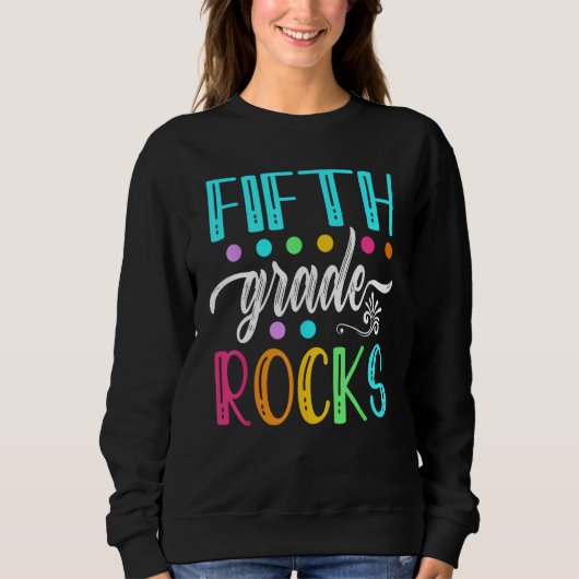 Fifth Grade Rocks  Team 5th Grade Teacher Kids Boy Trui (Voorkant)
