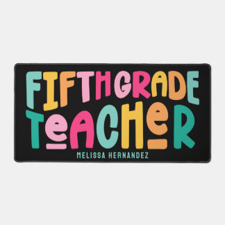 Fifth Grade Teacher | Colorful Text Design Bureaumat