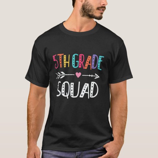 Fifth Grade Teacher  Cute Arrow 5th Grade Squad Te T-shirt (Voorkant)