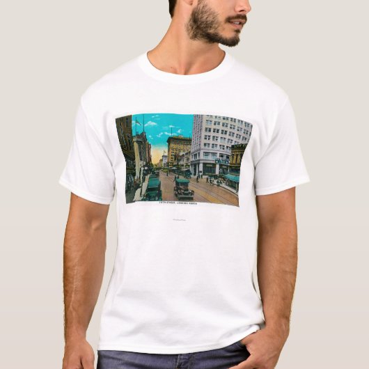 Fifth Street Kijkend North, San Diego T-shirt (Voorkant)
