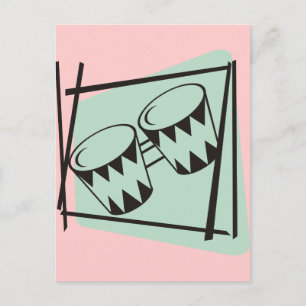 Fifties Bongos Briefkaart