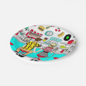 Fifties Diner Nostalgic Couple Holding Hands Art Papieren Bordje (Gekanteld)