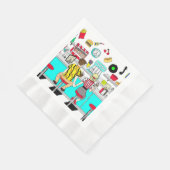 Fifties Diner Nostalgic Couple Holding Hands Napki Servet (Hoek)