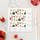 Fifties Diner Nostalgische Style Records, voedsel Servet (Insitu)