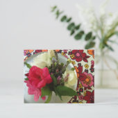 Fifties Fabric Flower Postcard Briefkaart (Staand voorkant)