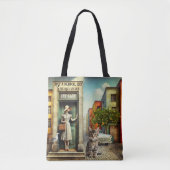Fifties Fine Art Crazy Cat Lady Tote Bag (Voorkant)