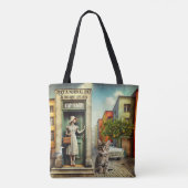 Fifties Fine Art Crazy Cat Lady Tote Bag (Achterkant)