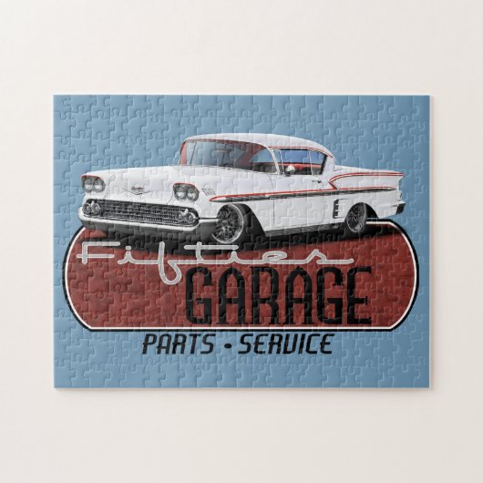 Fifties Garage Legpuzzel (Horizontaal)