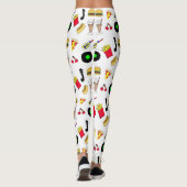 Fifties Graphics met Milkshakes, hotdogs Retro Leggings (Achterkant)