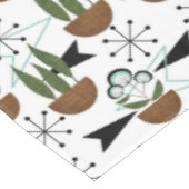 Fifties Houseplant Atomic Style op White | Atoomen Tafelkleed (Gekanteld)