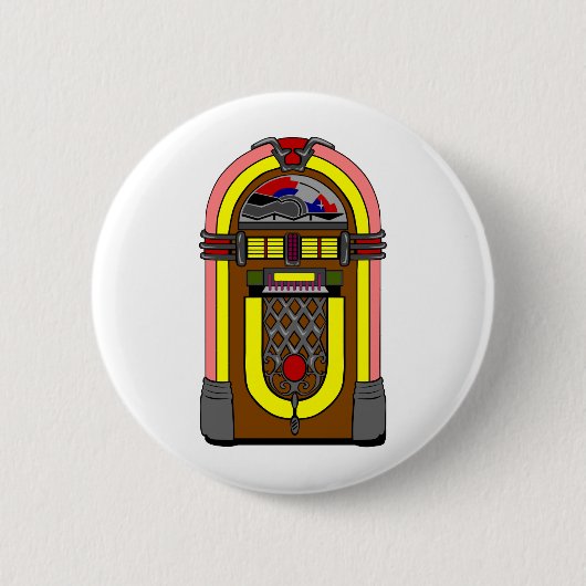 Fifties Jukebox Ronde Button 5,7 Cm (Voorkant)