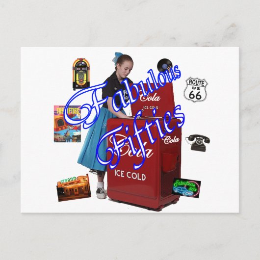 Fifties Memorbilia icons Briefkaart (Voorkant)