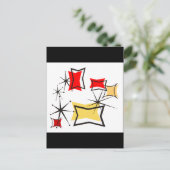 Fifties Modern Briefkaart (Staand voorkant)