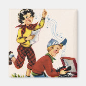 Fifties-records afspelen magneet (Voorkant)