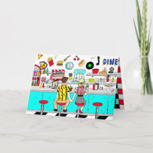 Fifties Retro Couple Happy Valentine's Day Kaart