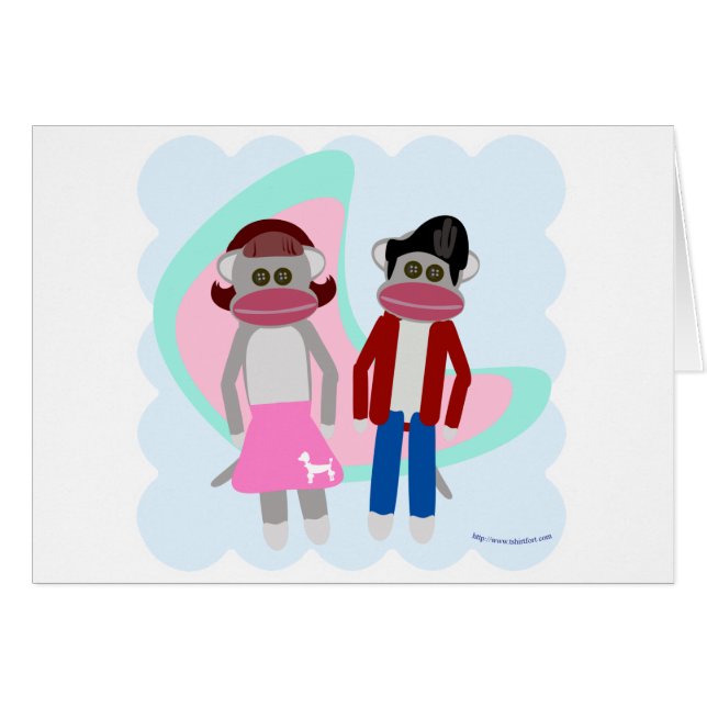 Fifties Sock Hop Sock Monkeys (Voorkant Horizontaal)