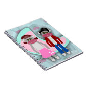 Fifties Sock Hop Sock Monkeys  Art Fun Notitieboek (Rechterzijde)
