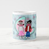 Fifties Sock Hop Sock Monkeys Grote Koffiekop (Voorkant)