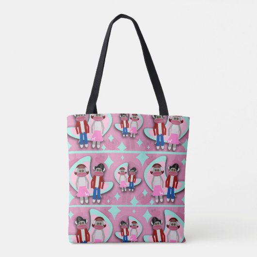 Fifties Sock Monkey Mania Tote Bag (Achterkant)