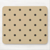Fifties Style Beige Polka Dot Muismat (Voorkant)