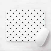 Fifties Style Black en White Polka Dot Muismat (Met muis)