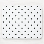 Fifties Style Black en White Polka Dot Muismat (Voorkant)