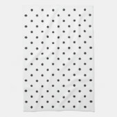Fifties Style Black en White Polka Dot Theedoek (Verticaal)