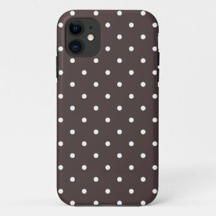 Fifties Style Brown Polka Dot iPhone 5 Hoesje