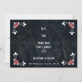 Fifties Style Diner Red Shoes Weddenschap Kaart (Achterkant)