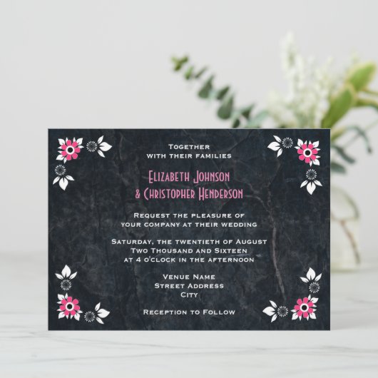 Fifties Style Diner Wedding Kaart (Staand voorkant)