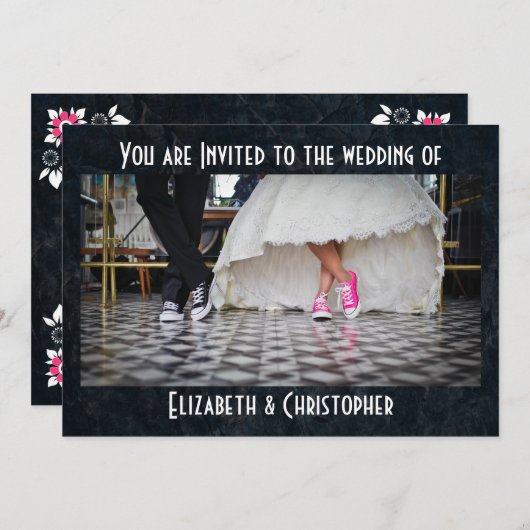 Fifties Style Diner Wedding Kaart (Voorkant / Achterkant)