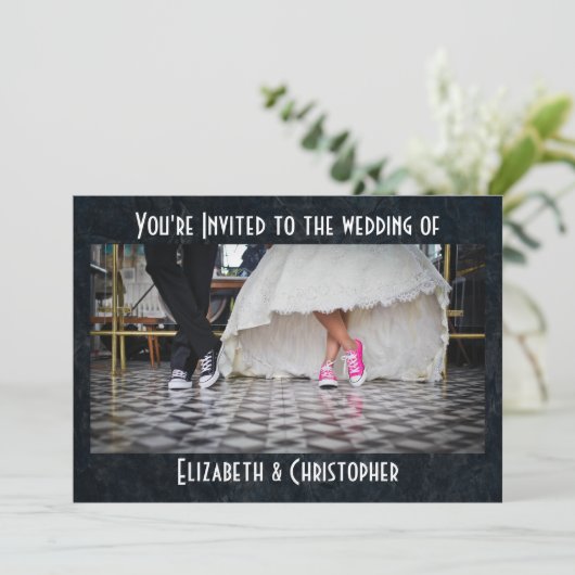 Fifties Style Diner Wedding Kaart (Staand voorkant)