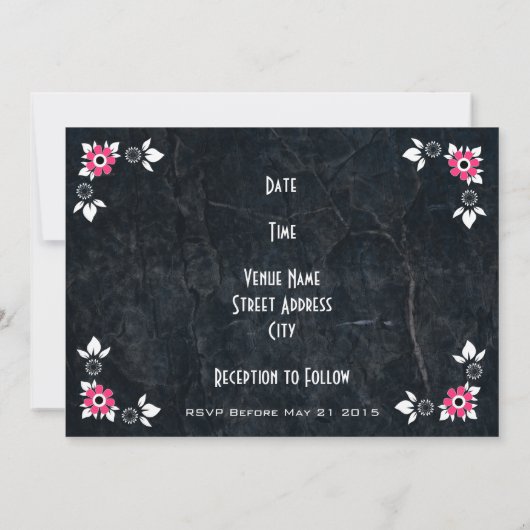 Fifties Style Diner Wedding Kaart (Achterkant)