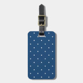 Fifties Style Monaco Blue Polka Dot Bagagelabel (Voorkant verticaal)