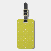 Fifties Style Olive Green Polka Dot Bagagelabel (Voorkant verticaal)