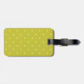 Fifties Style Olive Green Polka Dot Bagagelabel (Achterkant horizontaal)