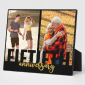 Fiftieth Jubileum Overmaatse Typografie 2 Foto Fotoplaat (Zijkant)