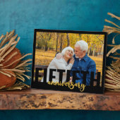 Fiftieth Jubileum Overmaatse Typografie Fotoplaat (Zijkant)