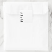 Fifty 50th Birthday Party Vierkante Sticker (Tas)