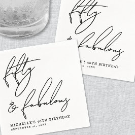 Fifty And Fabulous 50th Birthday Party Servet