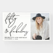 Fifty And Fabulous 50th Birthday Party Spandoek (Horizontaal)