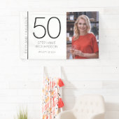 Fifty and Fabulous 50th Birthday Photo Poster Spandoek (Insitu)