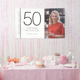 Fifty and Fabulous 50th Birthday Photo Poster Spandoek