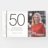 Fifty and Fabulous 50th Birthday Photo Poster Spandoek (Horizontaal)