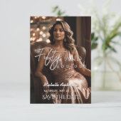 Fifty and Fabulous 50th Birthday Save the Date (Staand voorkant)