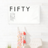 Fifty and Fabulous Bold 50th Birthday Party Spandoek (Insitu)