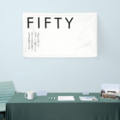 Fifty and Fabulous Bold 50th Birthday Party Spandoek (Beurs)